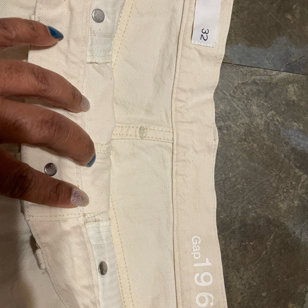 GAP 1969 Off-White Denim Mini Skirt